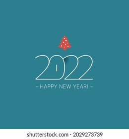 Happy New Year 2022 design logo