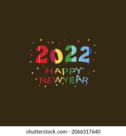 Happy new year 2022 design template vector.