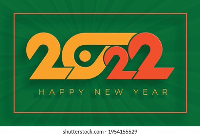 Happy New Year 2022, festive pattern on color background for invitation card, Merry Christmas, Happy new Year, greeting cards, poster or web banner