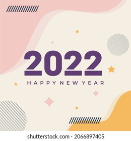 Happy New Year 2022 Frame With Classic Motive