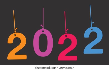 Happy New Year 2022 Free Vector Design PNG