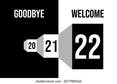 goodbye 2022 welcome 2022 images clipart