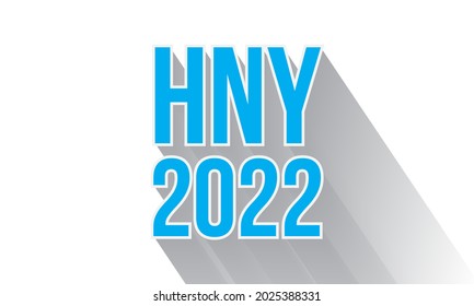 Happy New Year 2022 Greetings Vector Flat Illustration