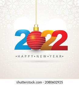 Happy new year 2022 holiday card festival background