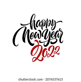 Happy New Year 2022 lettering. 2022 New year greeting. Vector illustration EPS10