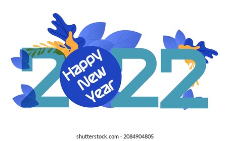 Happy New Year 2022 logo text,design card, banner,Vector illustration.
