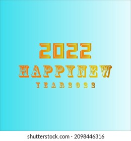 HAPPY NEW YEAR 2022 LOGO DESIGN