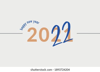 Happy new year 2022 minimalist