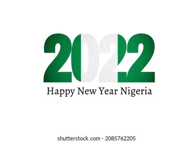 Happy New Year 2022 Nigeria Flag