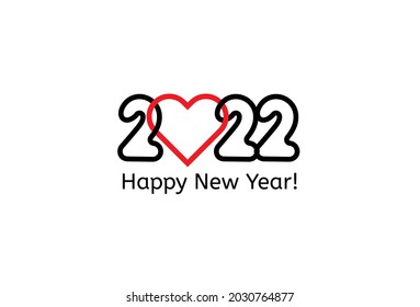 Happy New Year 2022 numbers design. 20 22 tpography design for celebration and season decoration for xmas holidays branding, new year banner, 2022 calendar cover, greeting card