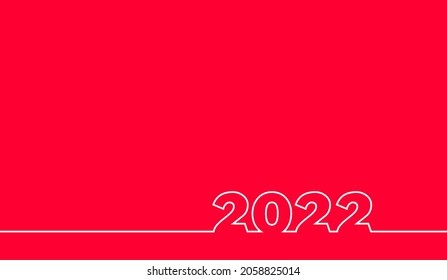 Happy New Year 2022 pink Background Template. Calendar header 2022 number on white color abstract vector design.