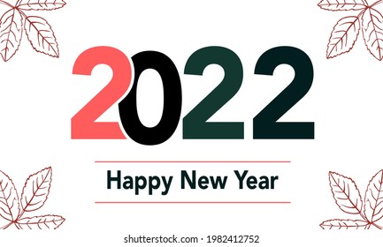 Happy new year 2022 poster and banner new year greeting card.