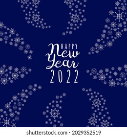 Happy new year 2022 poster. Holiday winter card