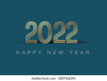 happy new year 2022 poster. vector illustration design