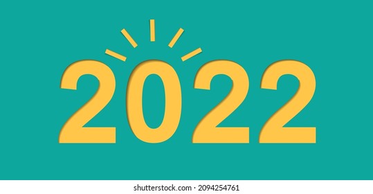 Happy New Year 2022, Happy New Year posters. Templates with typography logo 2022 for celebration and season decoration.