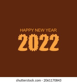 Happy New Year 2022 simple tiger theme