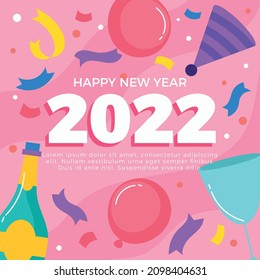 Happy New Year 2022 Social Media Post Design 08