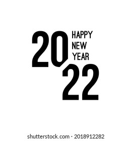 Happy new year 2022 template text design. Vector banner for flyer, brochure, booklet, greeting card.