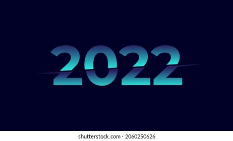 Happy New Year 2022. Template Background Festive Poster or Banner Design. Modern Happy New Year Background	