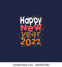 Happy new year 2022 template design vector.