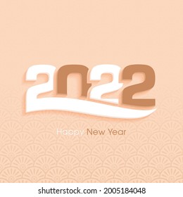 Happy new year 2022 Text Design vector.