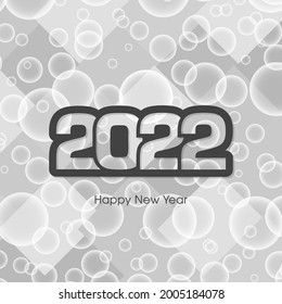 Feliz año nuevo 2022 vector de diseño de texto.