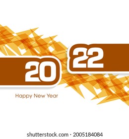 Happy new year 2022 Text Design vector.