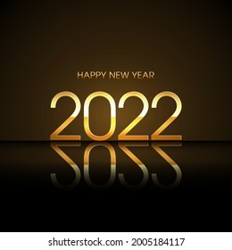 Happy new year 2022 Text Design vector.