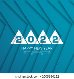 Happy new year 2022 Text Design vector.