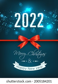 Happy new year 2022 Text Design vector.