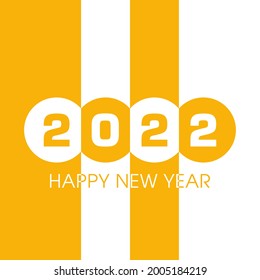 Happy new year 2022 Text Design vector.