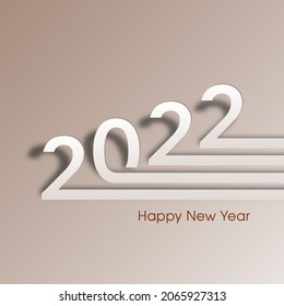 Happy new year 2022 Text Design vector.