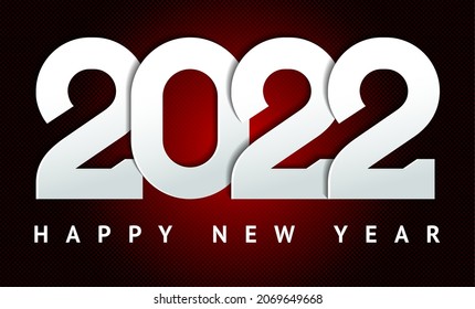Happy new year 2022 text design, for you website, calendar, poster, invitation card, banner