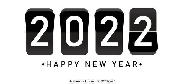 happy new year 2022 text design 2022 business diary cover with best wishes brochure design template card banner vector illustration and white background