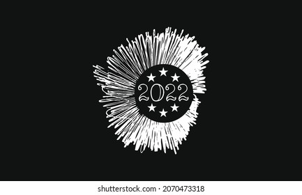 Happy New Year 2022. Happy New Year 2022 text design for Brochure design, card, banner 