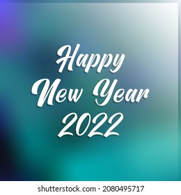 Happy new year 2022 Text Design vector.