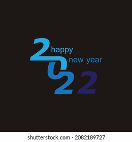Happy New Year 2022 text design. Cover of business diary for 2022 with wishes. Brochure design template  card  banner. Vector illustration. Isolated on white background.