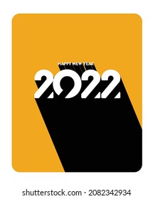 Happy New Year 2022 Text Typography Design Patter, Vector illustration.