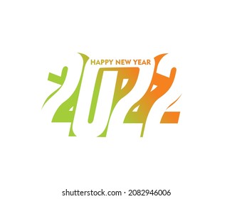 Happy New Year 2022 Text Typography Design Patter, Vector illustration.