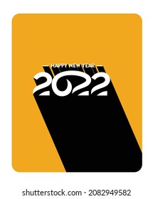 Happy New Year 2022 Text Typography Design Patter, Vector illustration.