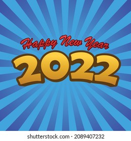 diseño de texto feliz año nuevo 2022