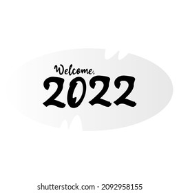Alles Gute zum Neujahr 2022! für Broschüren Design Vorlage, Karte, Banner. Vektorgrafik. Einzeln auf weißem Hintergrund.