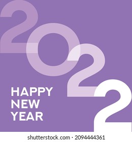 Happy New Year 2022 text design. Cover of business diary for 2022 with wishes. Brochure design template, card, banner. Vector illustration. Isolated on white background.	