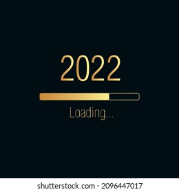 Happy New Year 2022 text design. Cover of business diary for 2022 with wishes. Brochure design template, card, banner. Vector illustration. Isolated on white background.