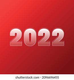 Feliz diseño de texto de Año Nuevo 2022. Portada del diario de negocios para 2022 con deseos. Plantilla de diseño de folleto, tarjeta, cartel. Ilustración vectorial. Aislado sobre fondo blanco.