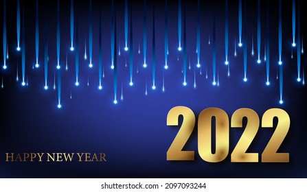 Alles Gute zum Neujahr 2022! für Broschüren Design Vorlage, Karte, Banner. Vektorgrafik. Einzeln auf weißem Hintergrund.
