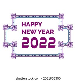happy new year 2022 Update Latest Logo Design. 2022 A Happy New Year congrats concept. Stained glass logotype