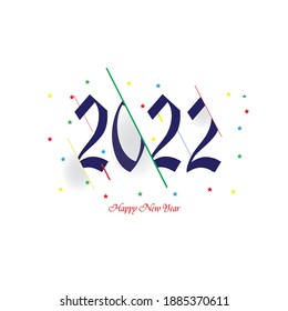 Happy new year 2022 vector template. Design for calendar design, banner or print.
