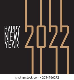 Happy New Year 2022 vector DESIGN TEMPLATE illustration