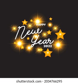 Imagen de la PLANTILLA de DISEÑO vectorial de Feliz Año Nuevo 2022